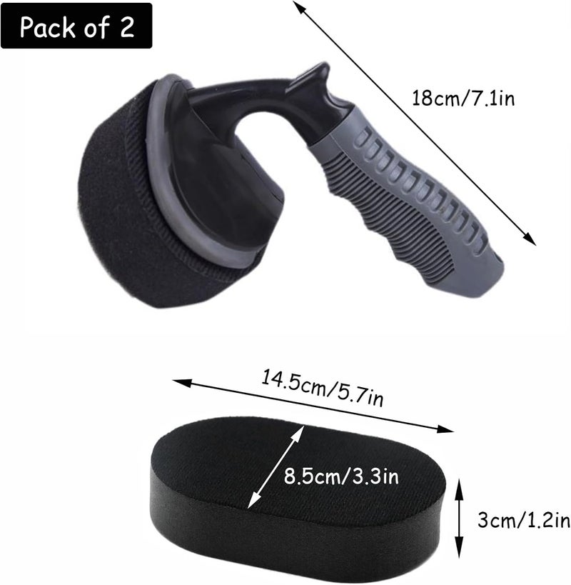 Szehap Tire Shine Applicator, 2 Pack Tire Dressing Applicator Pad - Image 2